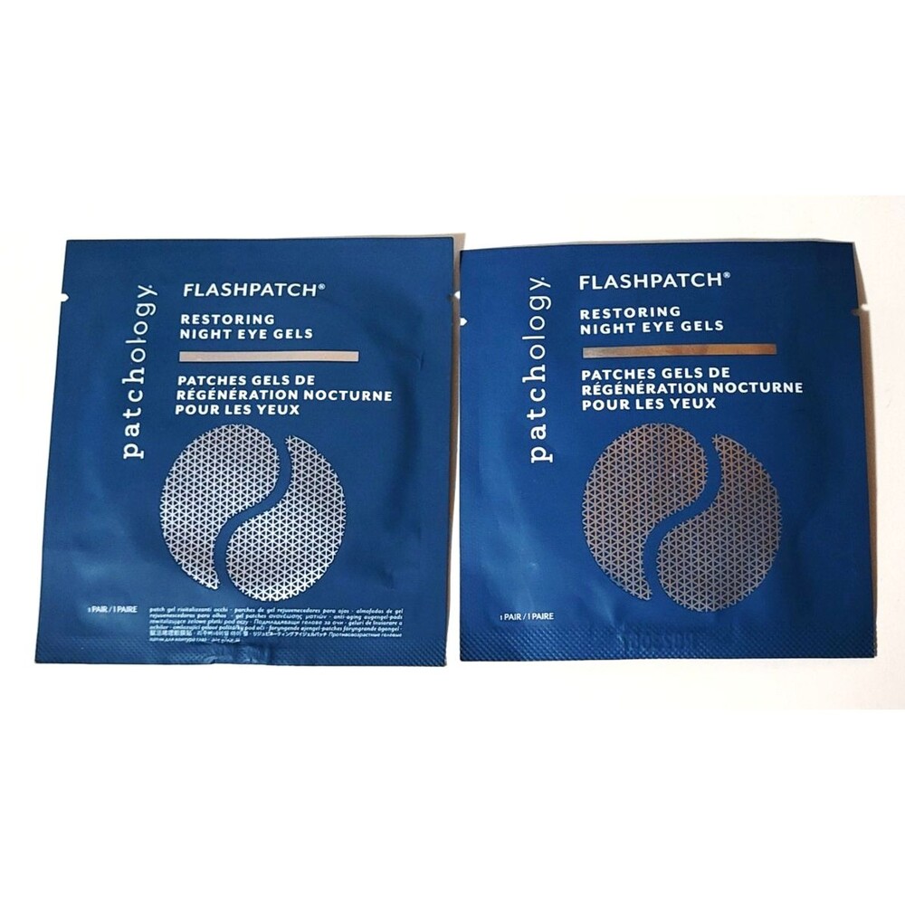 2 x Patchology FLASHPATCH Restoring Night Eye Gels Anti Aging 1 Pair BRAND NEW
